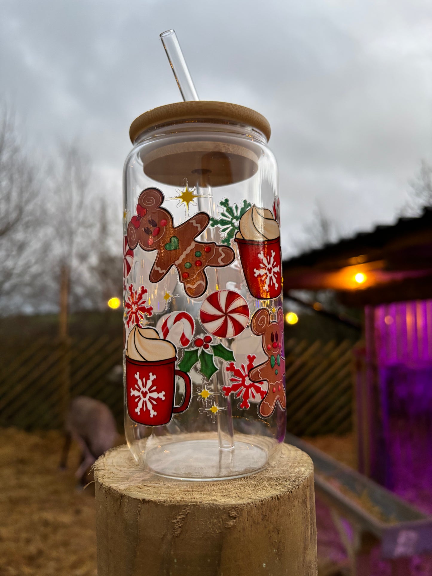 Gingerbread hot chocolate and more glass Christmas cup