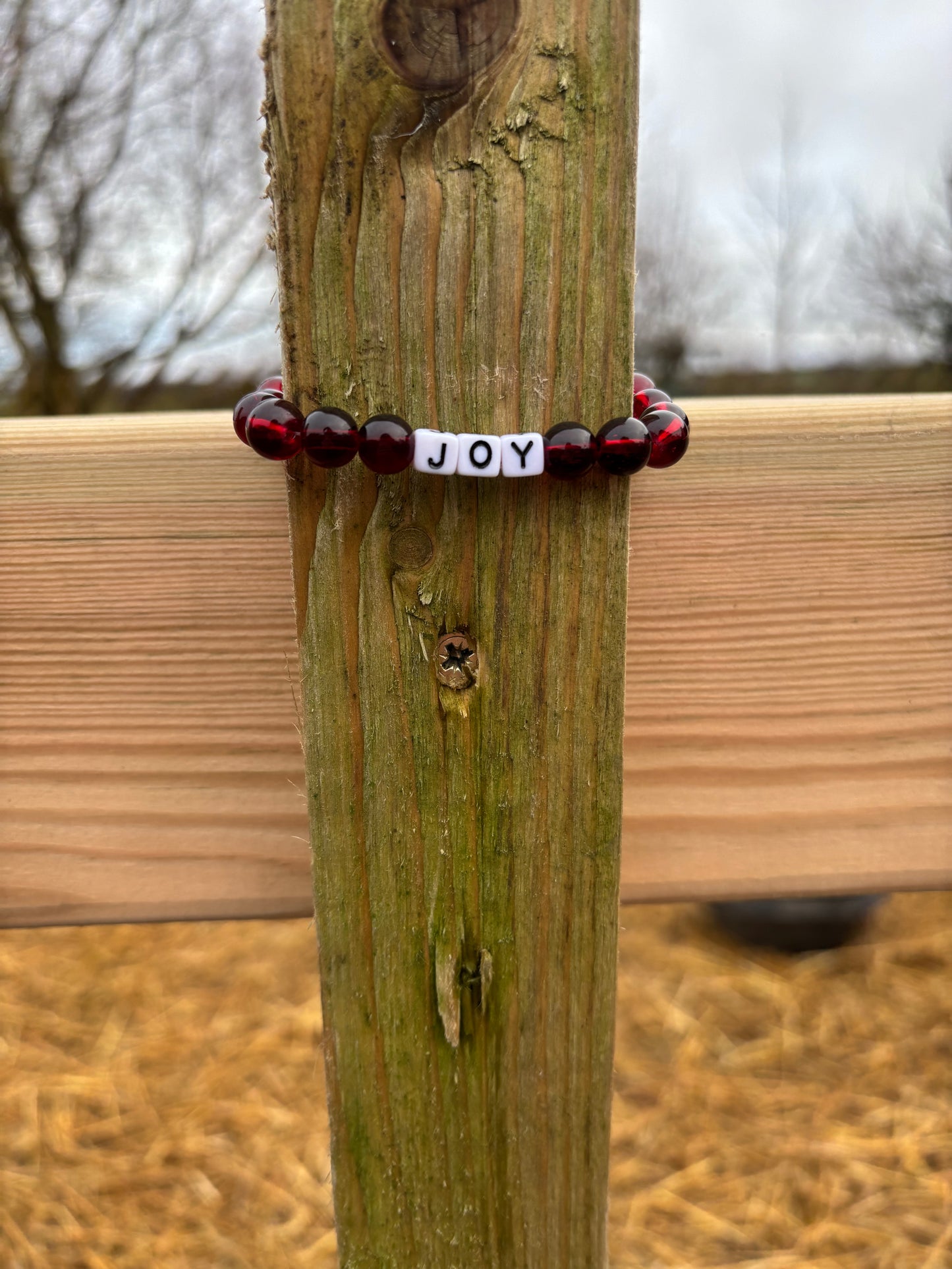 Joy Christmas bracelet
